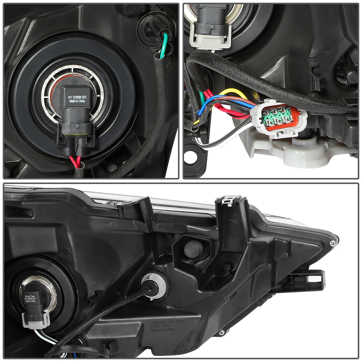 DNA Projector Headlights Nissan Maxima (2016-2018) OE Style w/ Black or Chrome Housing - Image 7