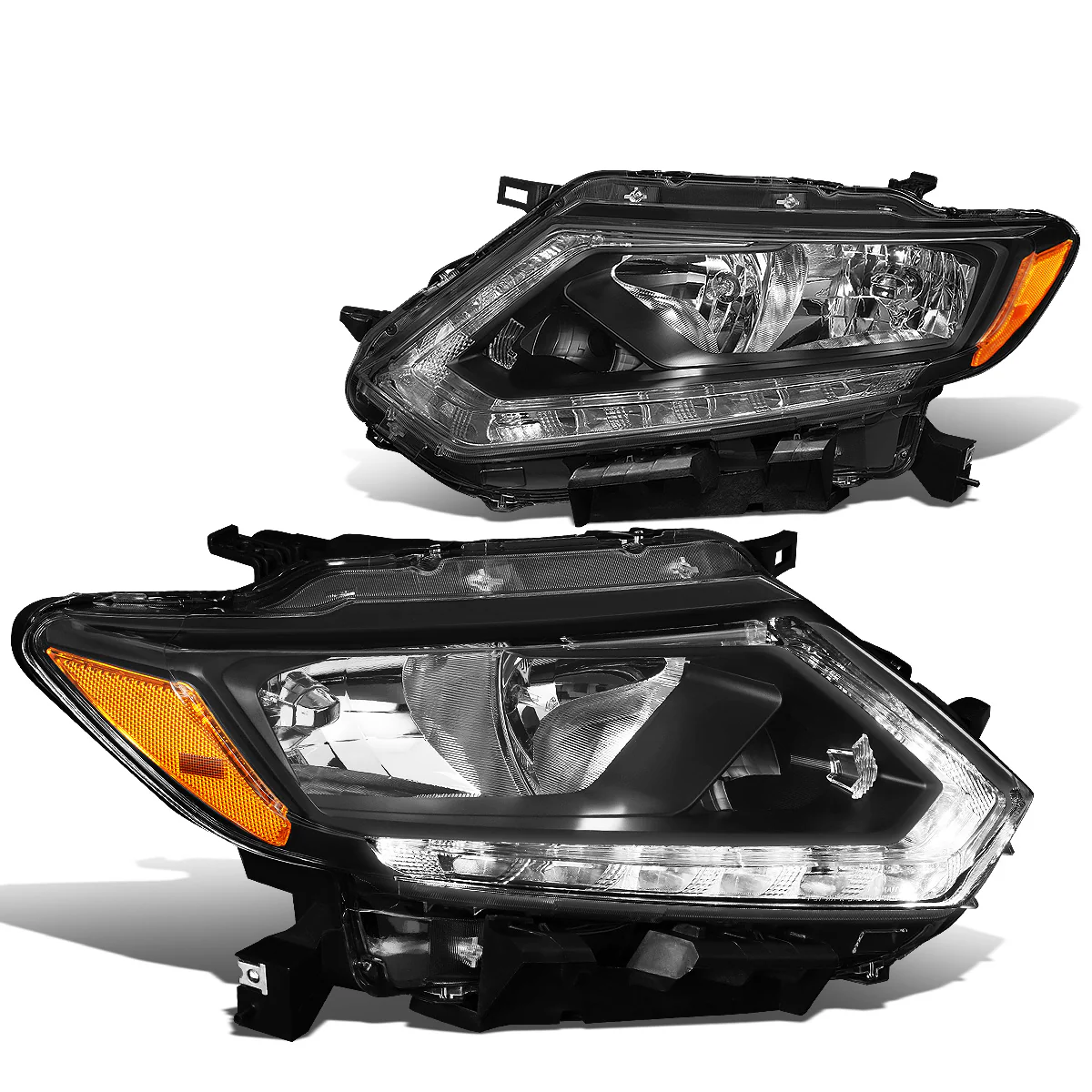 DNA Projector Headlights Nissan Rogue (2014-2016) OE Style w/ Black or Chrome Housing