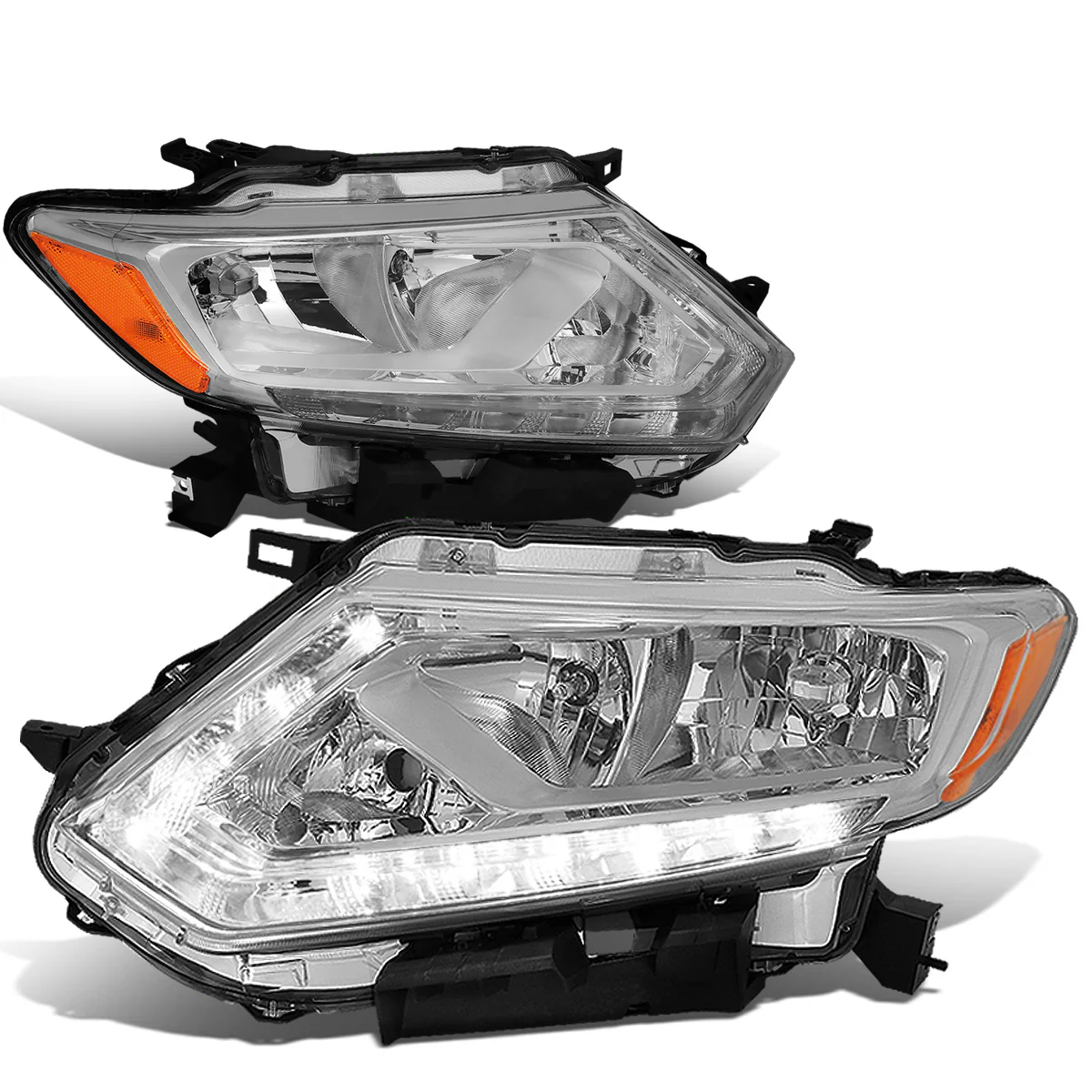 DNA Projector Headlights Nissan Rogue (2014-2016) OE Style w/ Black or Chrome Housing - Image 12