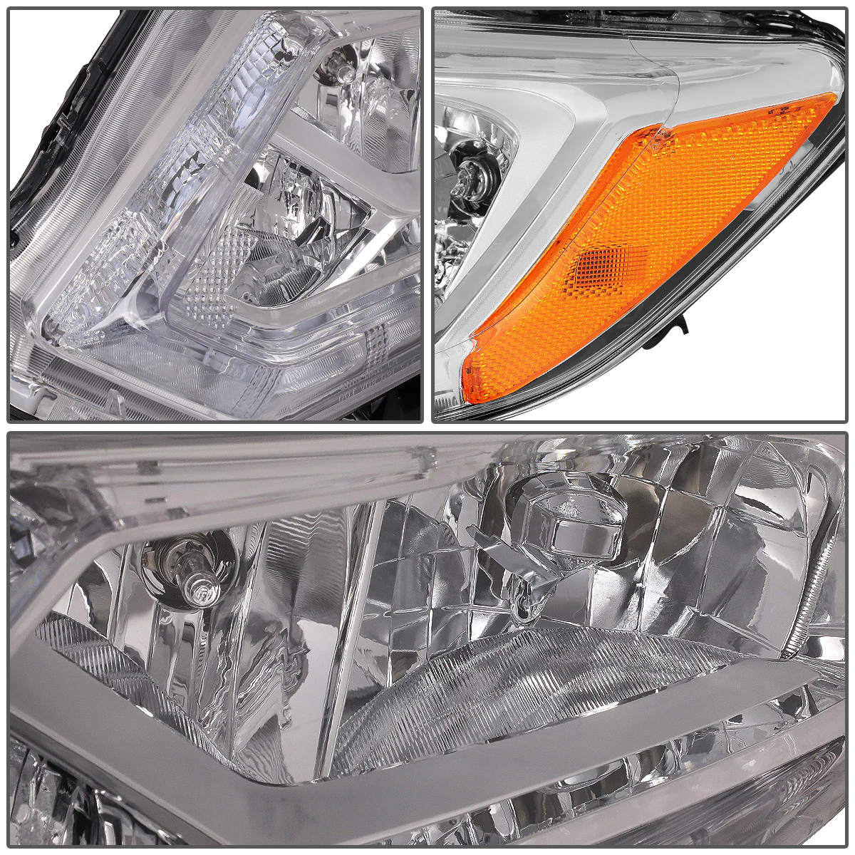 DNA Projector Headlights Nissan Rogue (2014-2016) OE Style w/ Black or Chrome Housing - Image 14