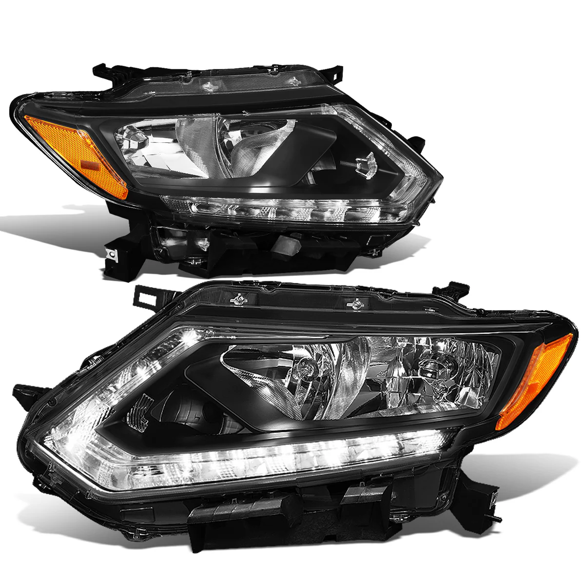DNA Projector Headlights Nissan Rogue (2014-2016) OE Style w/ Black or Chrome Housing - Image 2