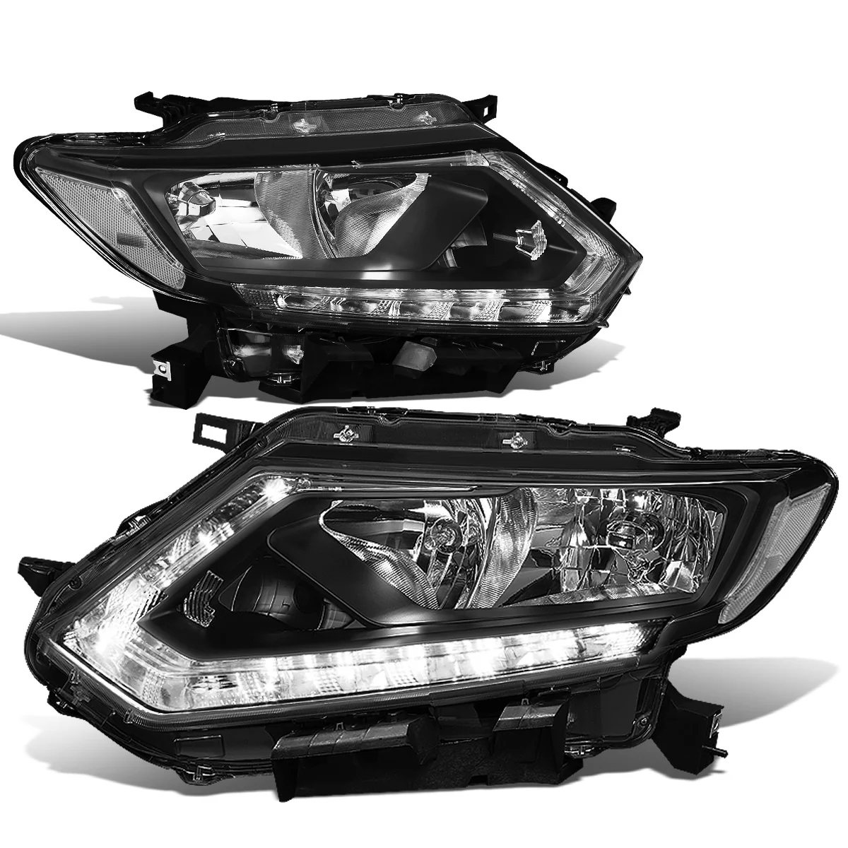 DNA Projector Headlights Nissan Rogue (2014-2016) OE Style w/ Black or Chrome Housing - Image 7