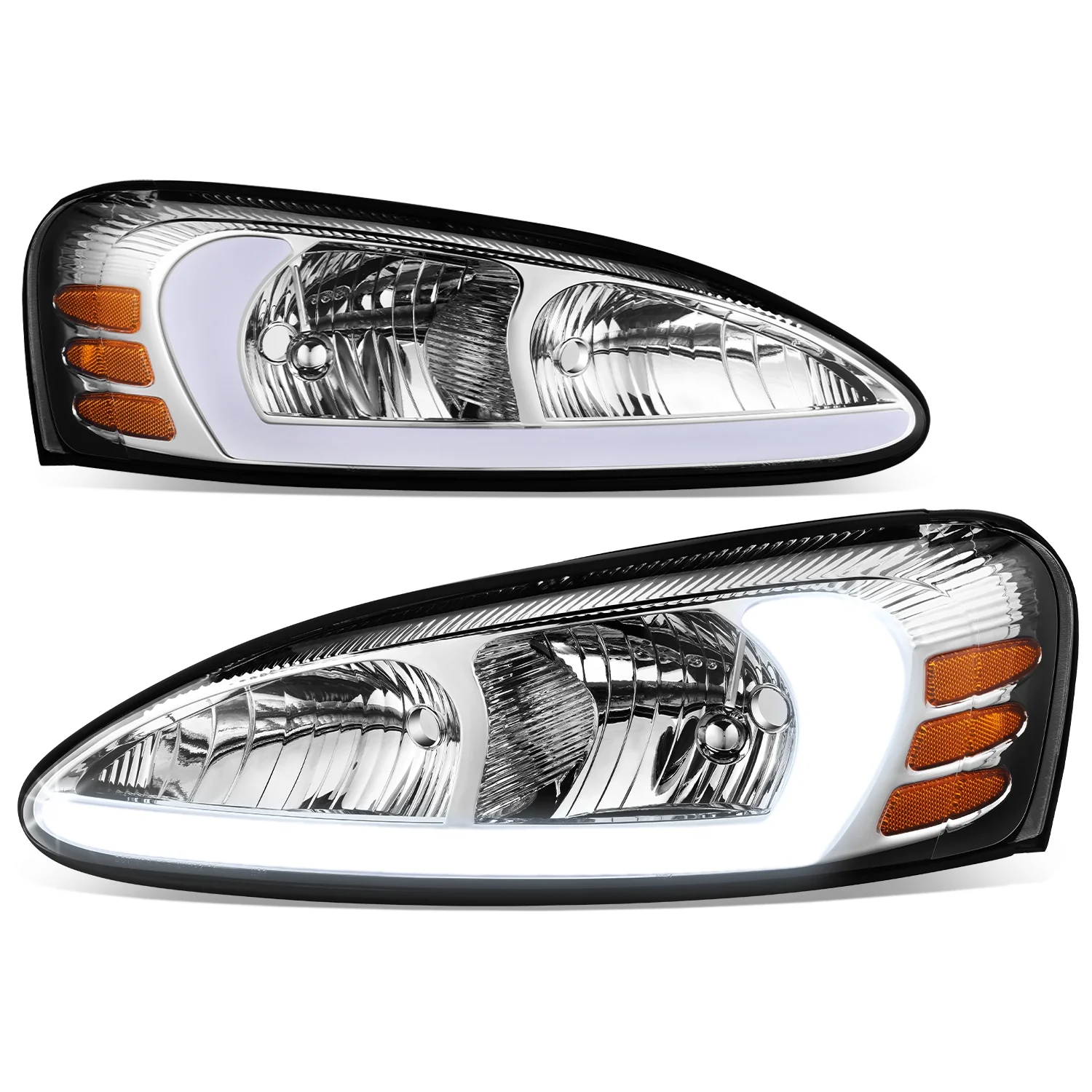 DNA Projector Headlights Pontiac Grand Prix (04-08) w/ LED DRL - Black or Chrome Housing - Image 11