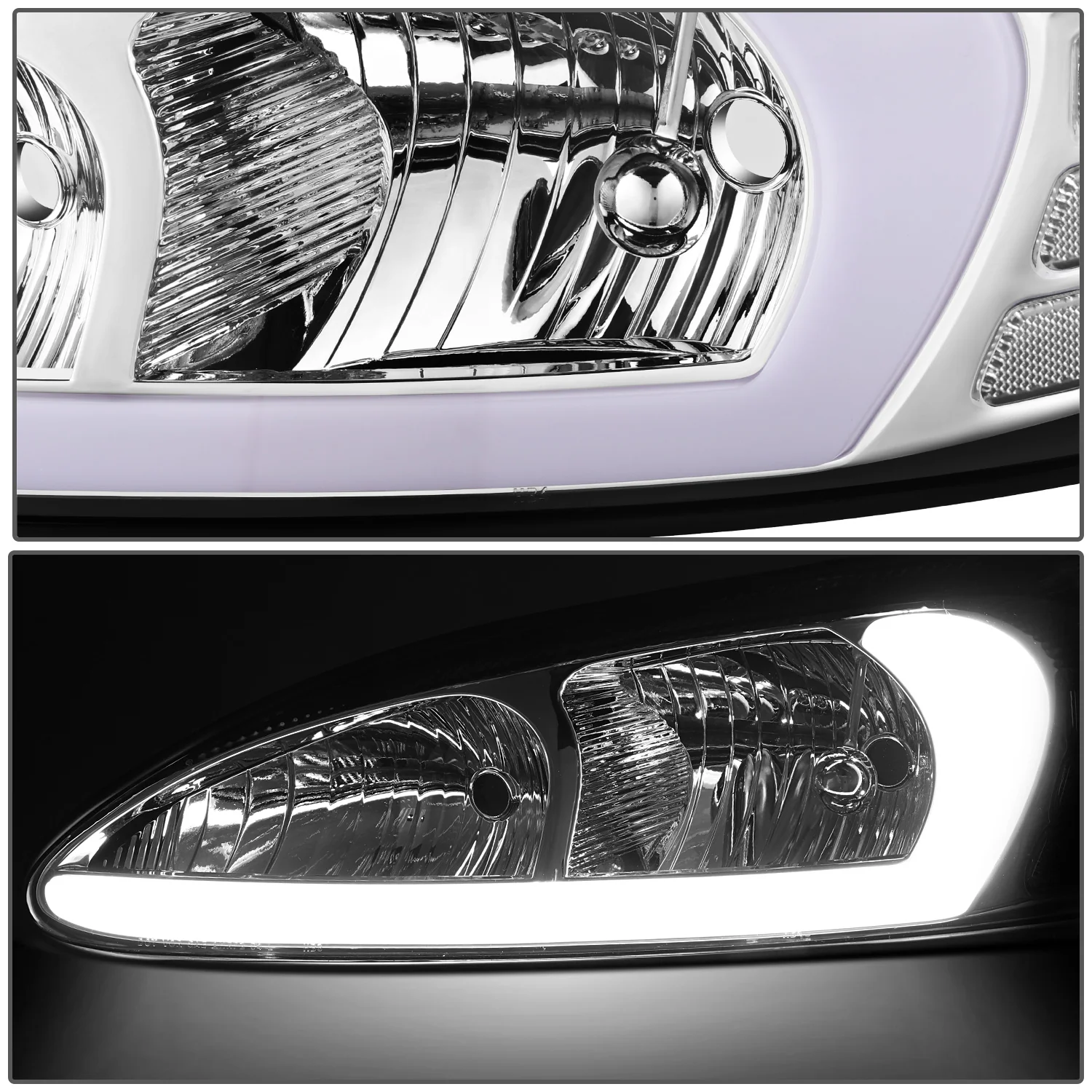 DNA Projector Headlights Pontiac Grand Prix (04-08) w/ LED DRL - Black or Chrome Housing - Image 18