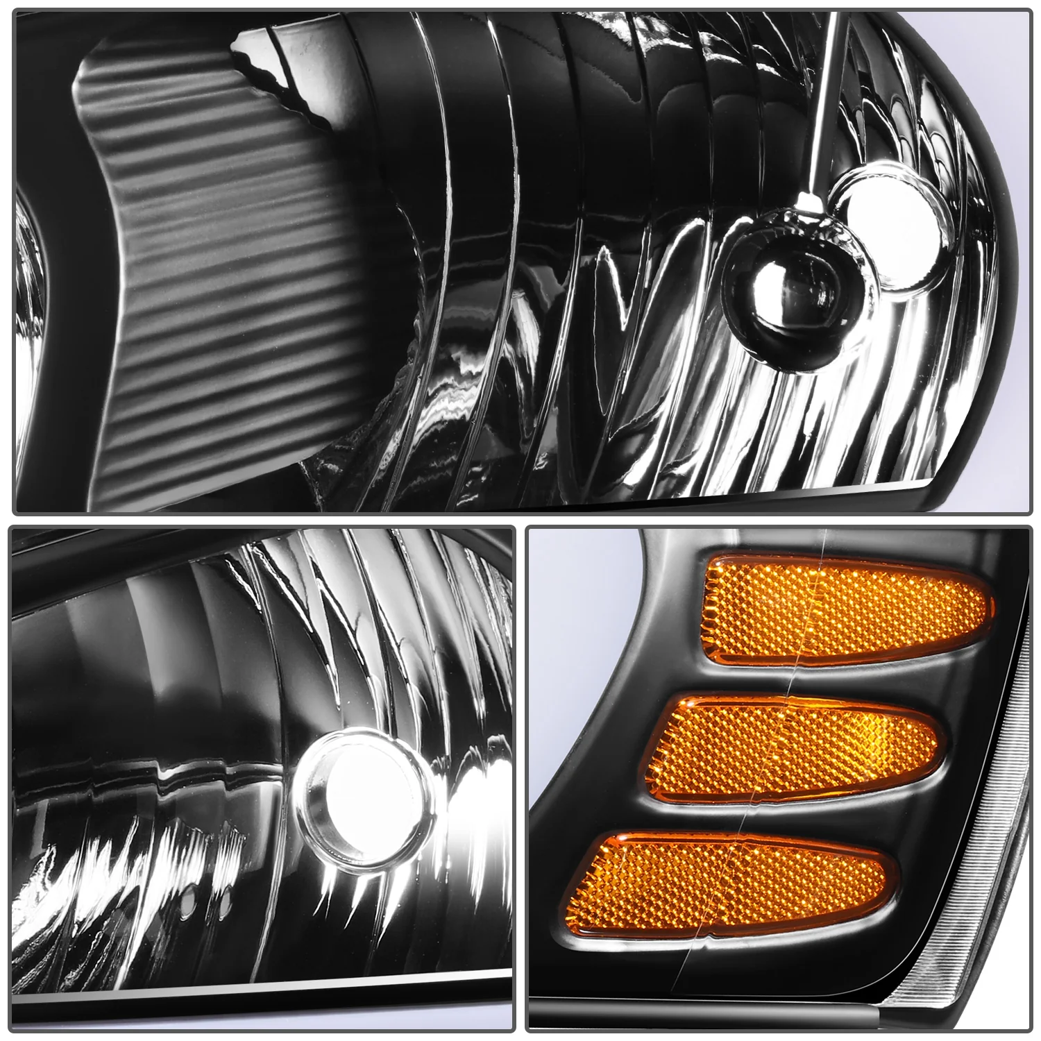 DNA Projector Headlights Pontiac Grand Prix (04-08) w/ LED DRL - Black or Chrome Housing - Image 2