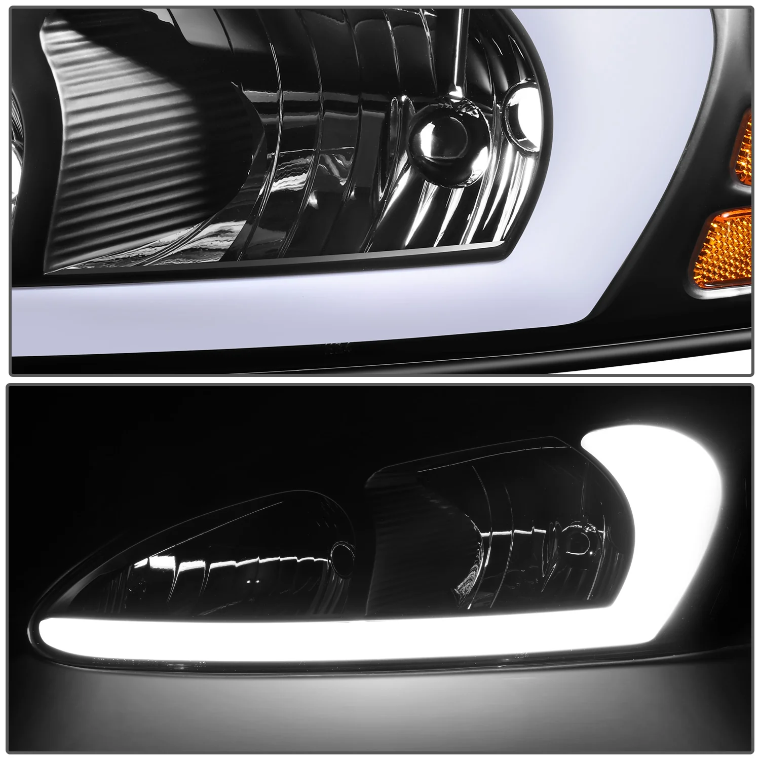DNA Projector Headlights Pontiac Grand Prix (04-08) w/ LED DRL - Black or Chrome Housing - Image 3
