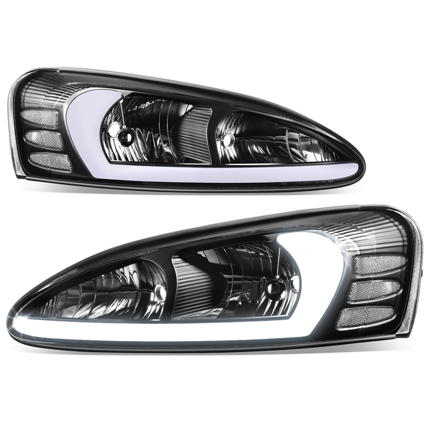 DNA Projector Headlights Pontiac Grand Prix (04-08) w/ LED DRL - Black or Chrome Housing - Image 6