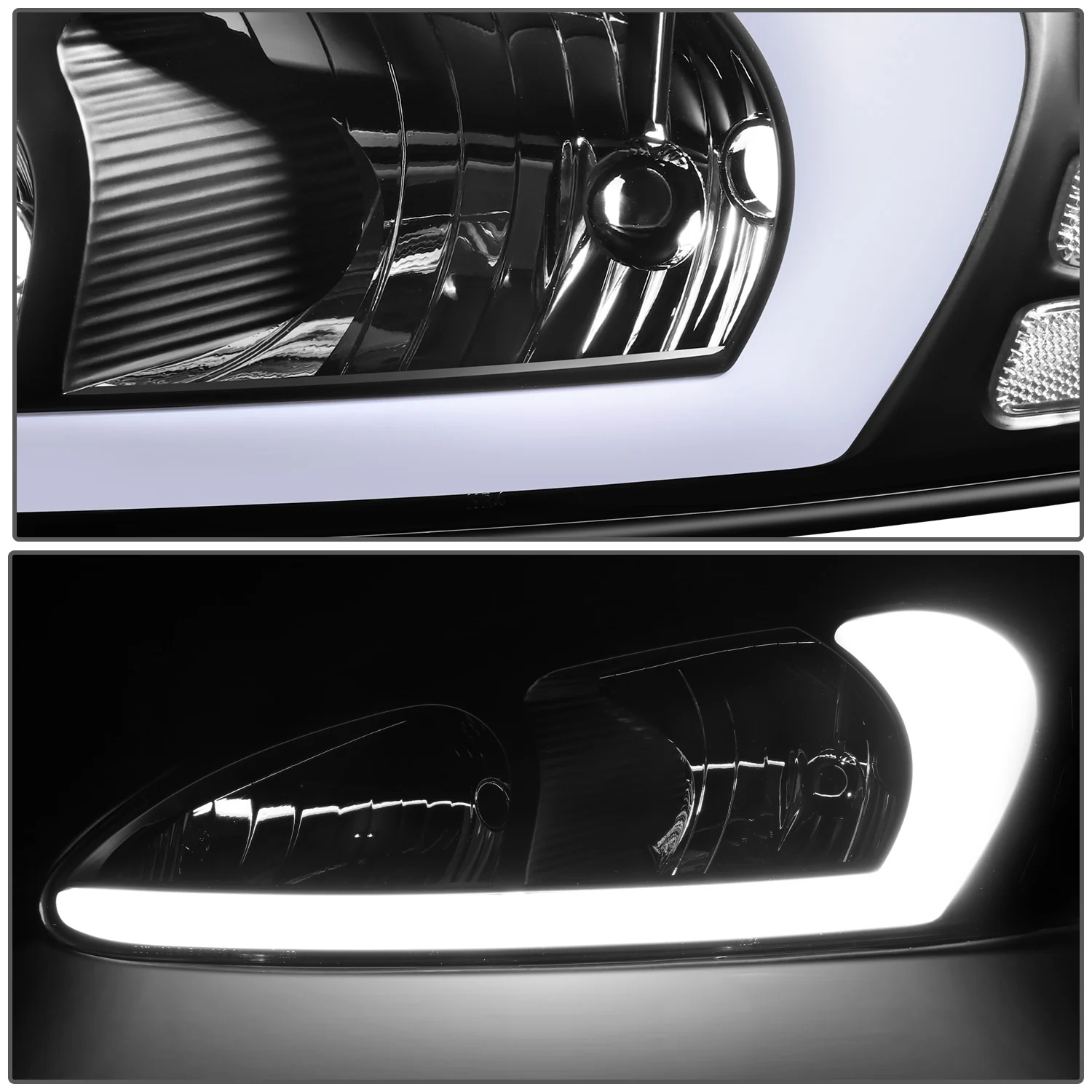 DNA Projector Headlights Pontiac Grand Prix (04-08) w/ LED DRL - Black or Chrome Housing - Image 8