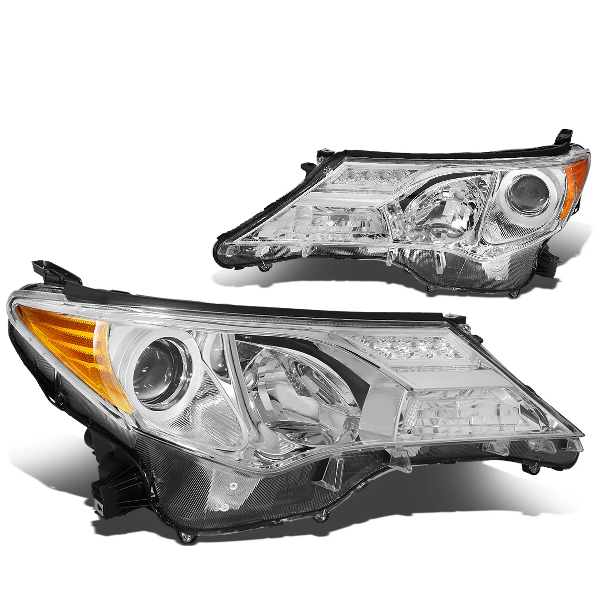 DNA Projector Headlights Toyota RAV4 (2013-2018) OE Style w/ Black or Chrome Housing - Image 12