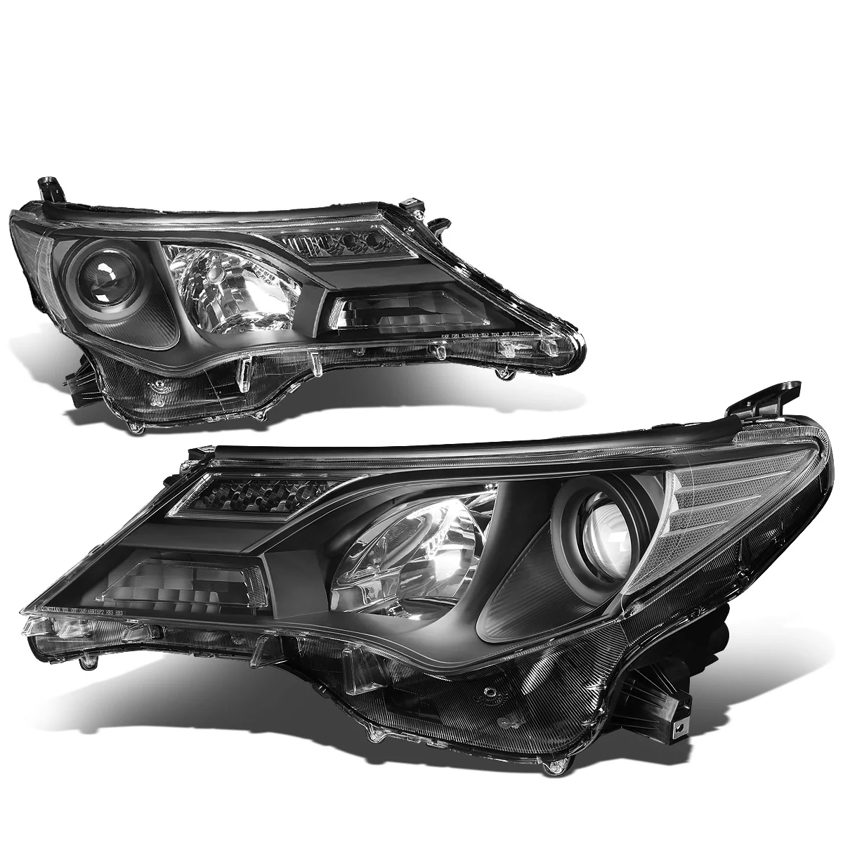 DNA Projector Headlights Toyota RAV4 (2013-2018) OE Style w/ Black or Chrome Housing - Image 6