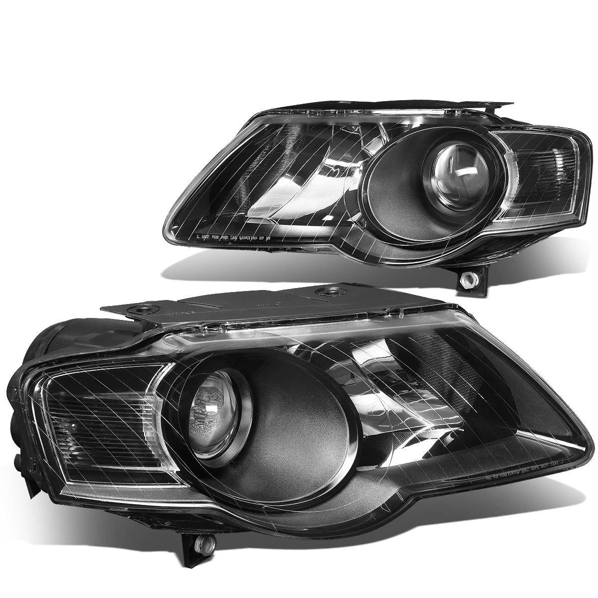 DNA Projector Headlights VW Passat (2006-2010) OE Style w/ Black or Chrome Housing - Image 2