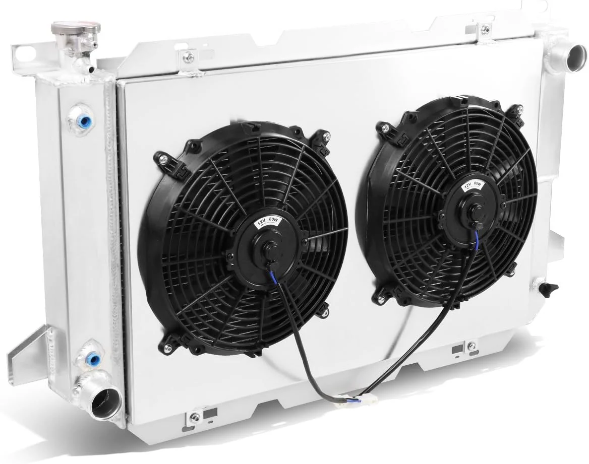 DNA Radiator Ford F150 5.0L / 5.8L V8 w/ Manual Transmission (85-96) 3 Row Aluminum Performance Replacement w/ Fan & Shroud
