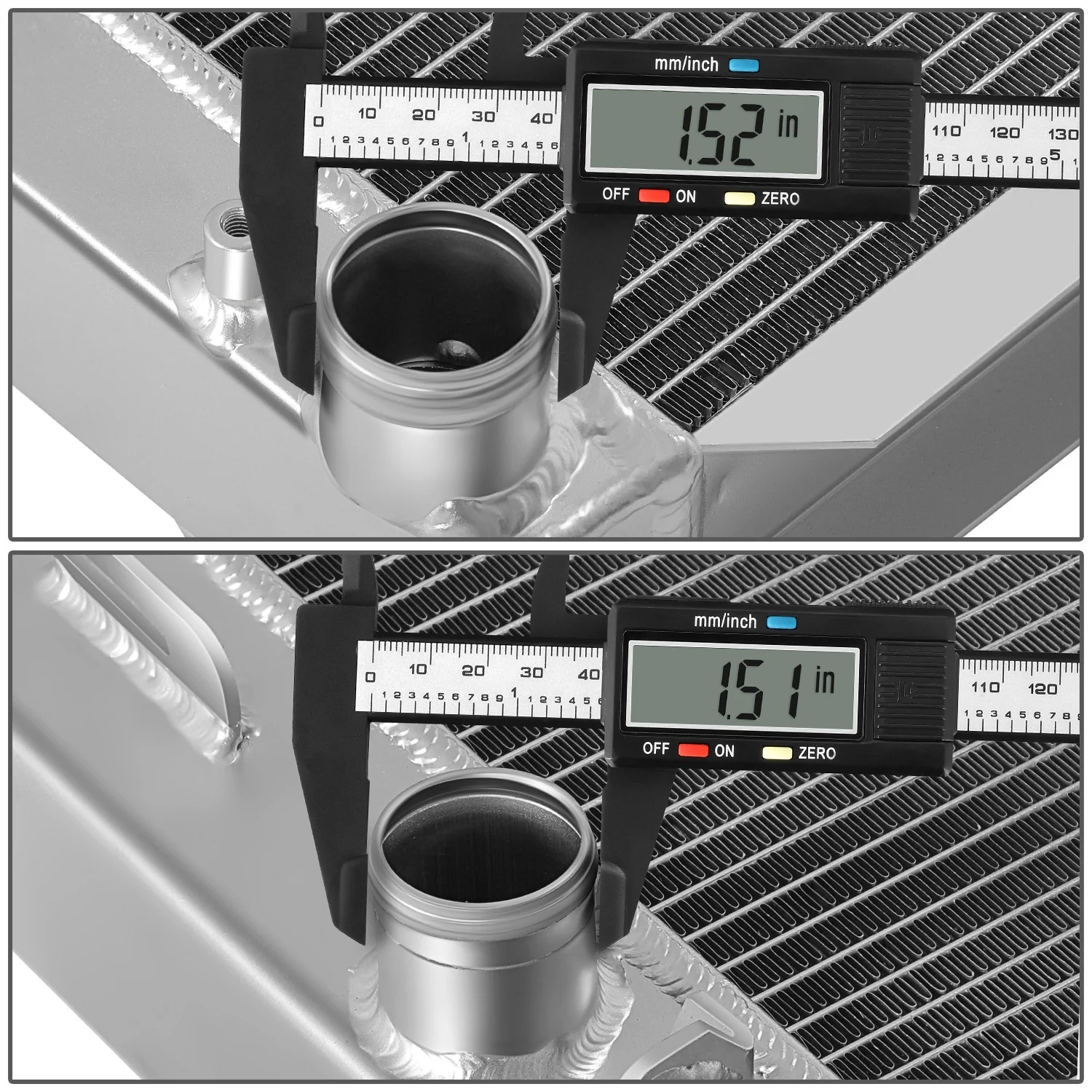 DNA Radiator Ford Mustang S197 4.0L / 4.6L (05-10) 3.7L / 5.0L (11-14) 3 Row Aluminum Performance Replacement - Image 5