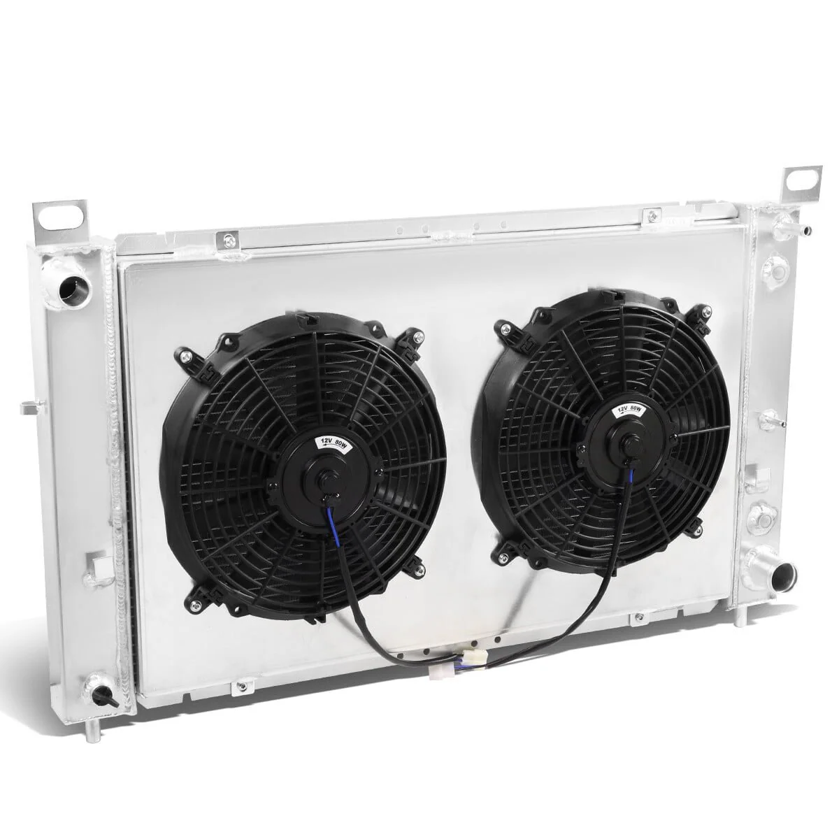 DNA Radiator GMC Sierra 4.8L 5.3L V8 (1999-2007) 2 Row Aluminum Performance Replacement w/ Fan & Shroud