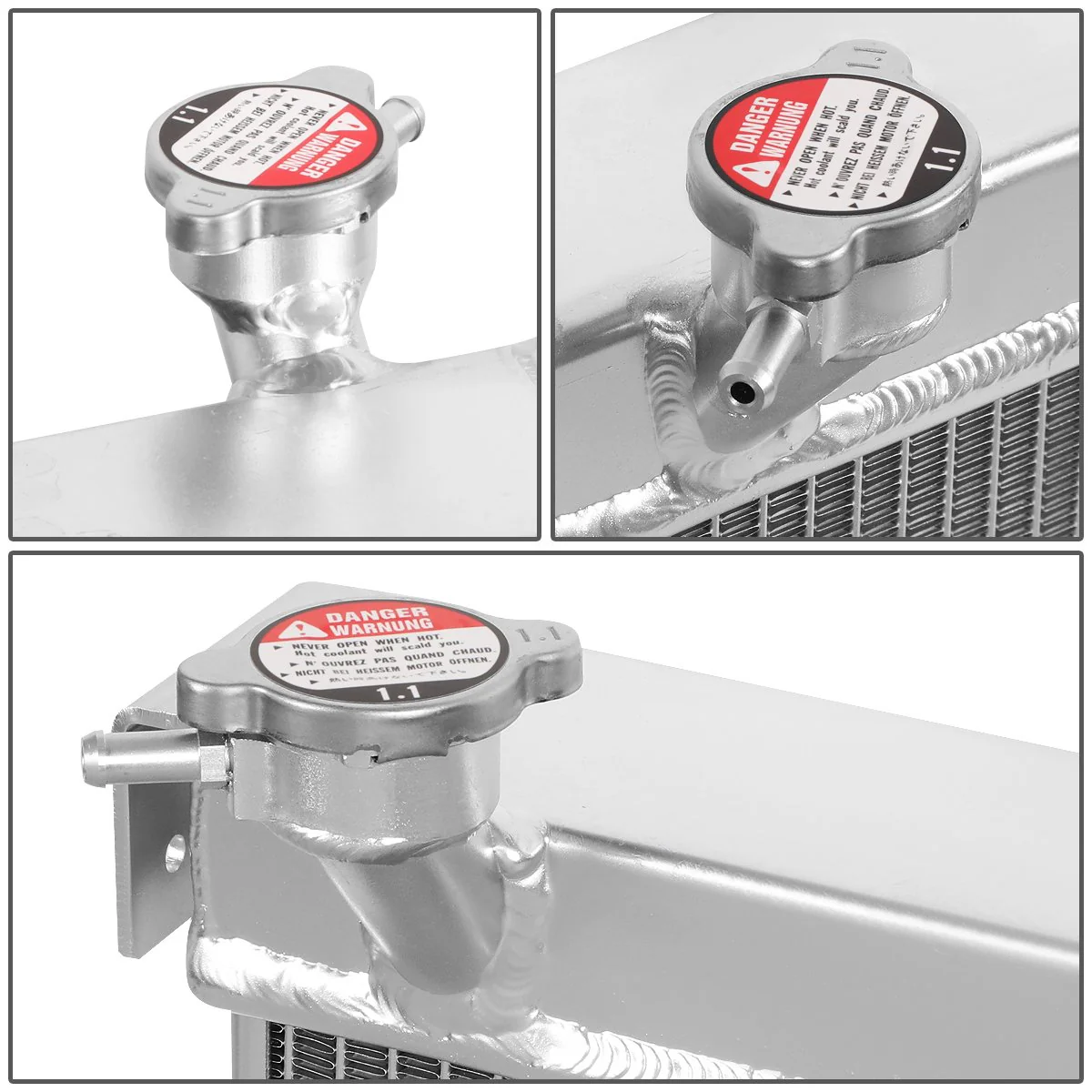DNA Radiator Jeep Wrangler YJ 2.5L 4.0L 4.2L (87-95) TJ 2.4L 2.5L 4.0L (97-02) 2 Row Aluminum Performance Replacement - Image 3