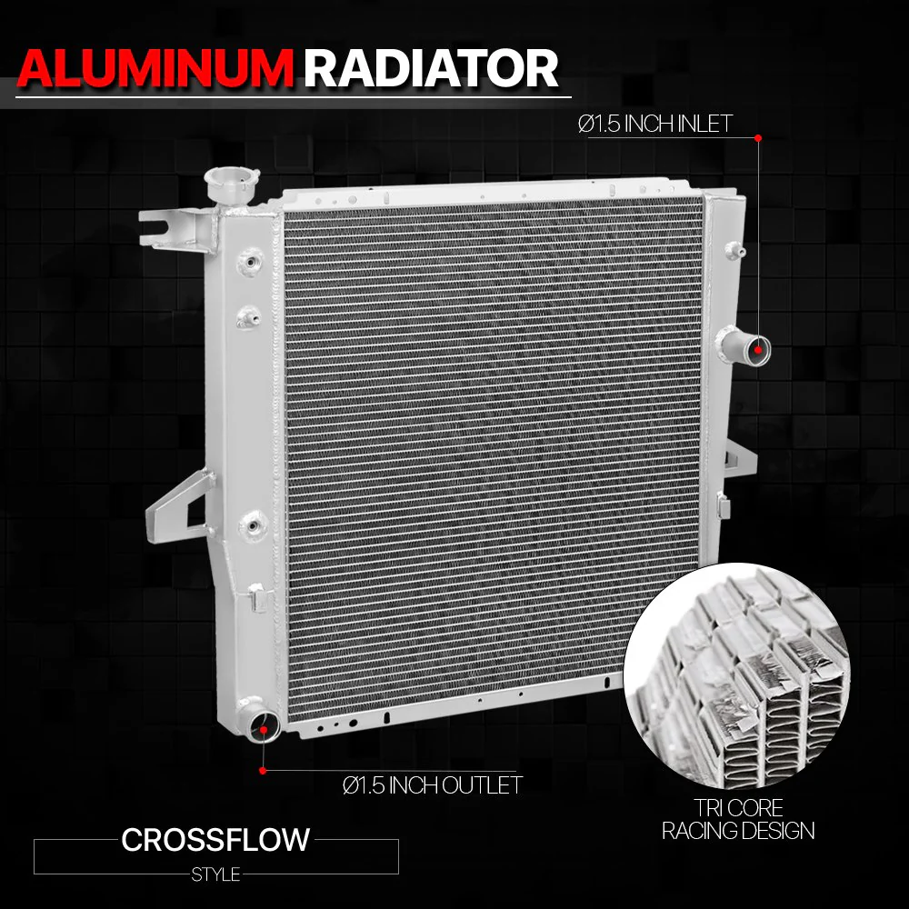 DNA Radiator Mazda B2300 2.3L (2001-2010) 3 Row Aluminum Performance Replacement - Image 2