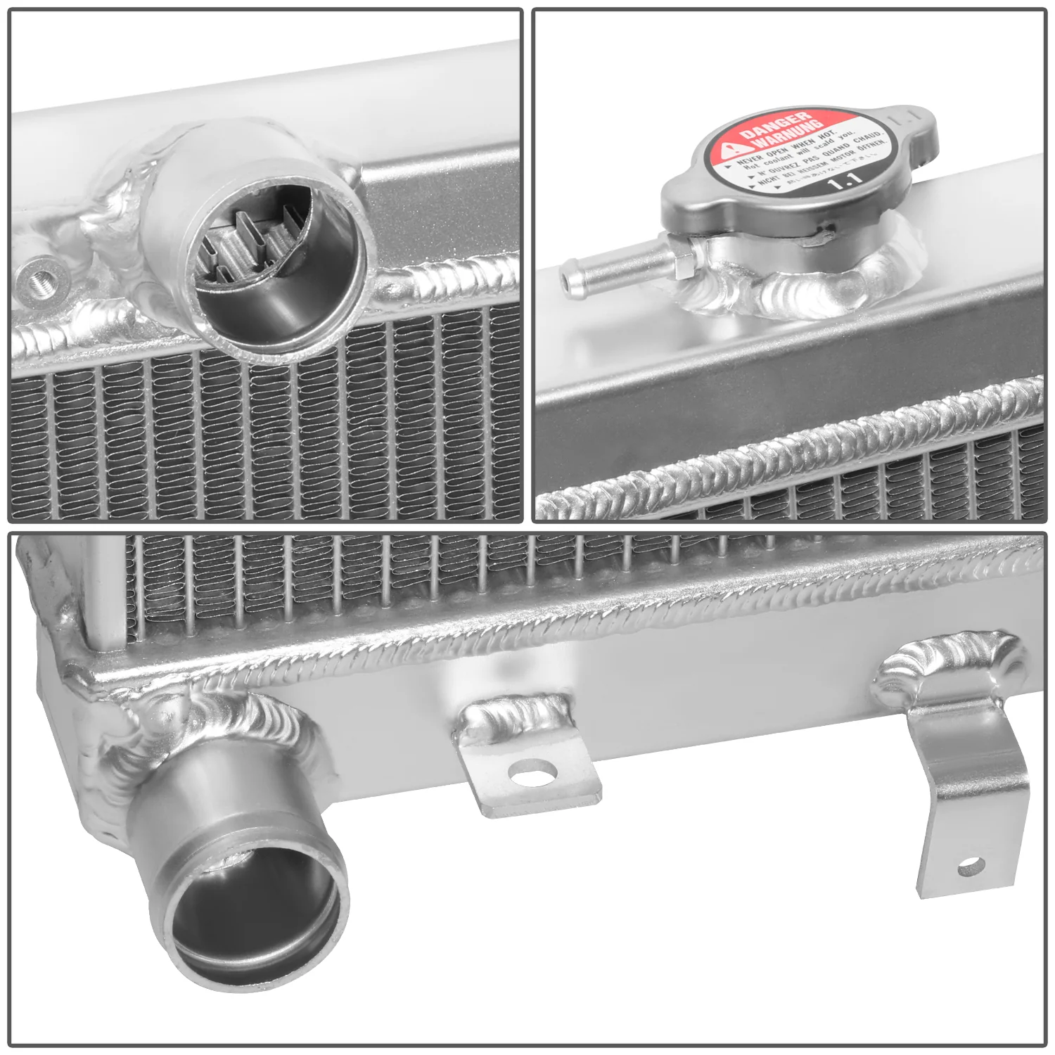 DNA Radiator Subaru WRX / WRX STI 2.0L / 2.5L (02-07) 2 Row Aluminum Performance Replacement w/ or w/o Fan & Shroud - Image 8
