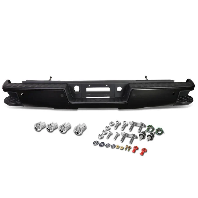 DNA Rear Step Bumper for Chevy Silverado & GMC Sierra 1500 (2014-2019) with License Plate Lights - Black or Chrome - Image 22