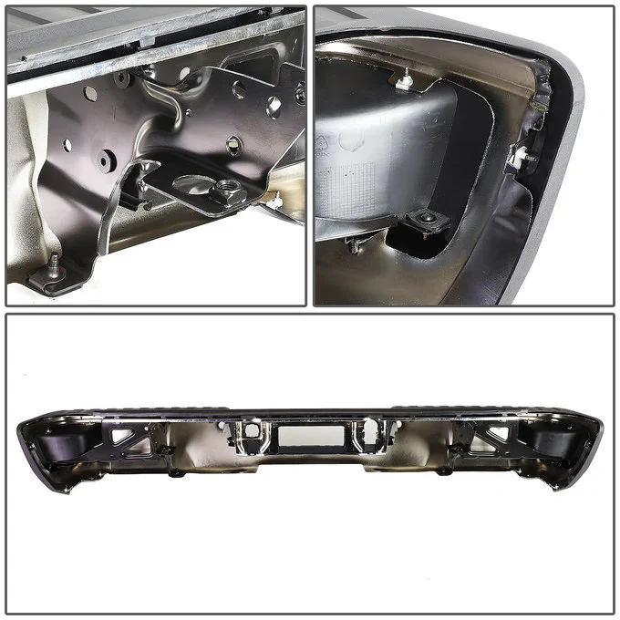 DNA Rear Step Bumper for Chevy Silverado & GMC Sierra 1500 (2014-2019) with License Plate Lights - Black or Chrome - Image 29