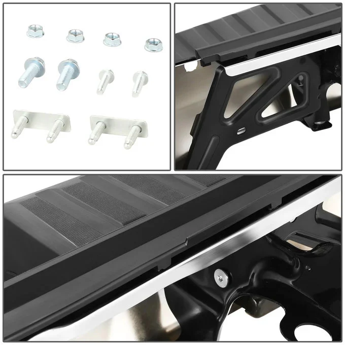 DNA Rear Step Bumper for Chevy Silverado & GMC Sierra 1500 (2014-2019) with License Plate Lights - Black or Chrome - Image 5