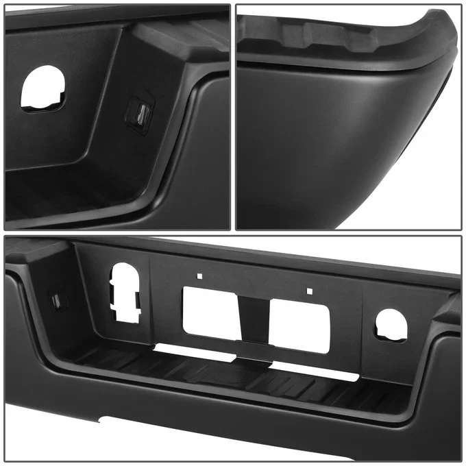 DNA Rear Step Bumper for Chevy Silverado & GMC Sierra 1500 (2014-2019) with License Plate Lights - Black or Chrome - Image 9