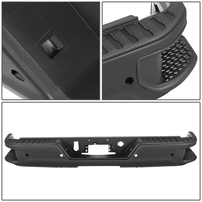 DNA Rear Step Bumper for Chevy Silverado & GMC Sierra 1500 (2019-2023) with License Plate Lights - Black or Chrome - Image 24