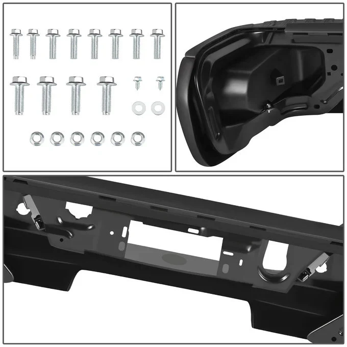 DNA Rear Step Bumper for Chevy Silverado & GMC Sierra 1500 (2019-2023) with License Plate Lights - Black or Chrome - Image 27