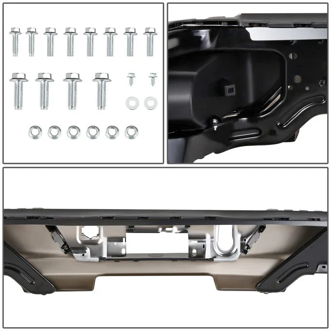 DNA Rear Step Bumper for Chevy Silverado & GMC Sierra 1500 (2019-2023) with License Plate Lights - Black or Chrome - Image 34