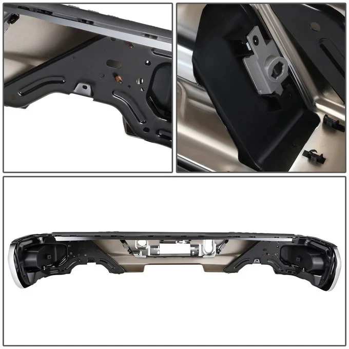 DNA Rear Step Bumper for Chevy Silverado & GMC Sierra 1500 (2019-2023) with License Plate Lights - Black or Chrome - Image 35
