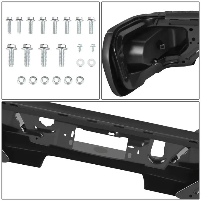 DNA Rear Step Bumper for Chevy Silverado & GMC Sierra 1500 (2019-2023) with License Plate Lights - Black or Chrome - Image 40