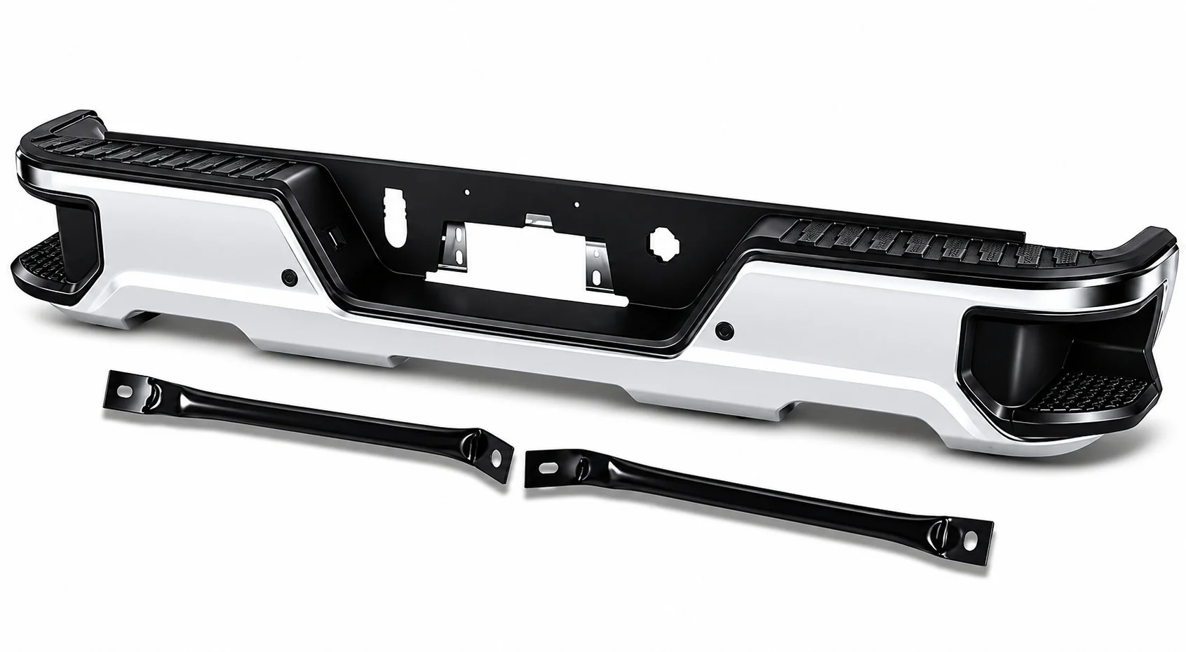 DNA Rear Step Bumper for Chevy Silverado & GMC Sierra 1500 (2019-2023) with License Plate Lights - Black or Chrome - Image 43