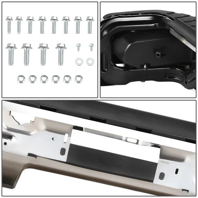 DNA Rear Step Bumper for Chevy Silverado & GMC Sierra 1500 (2019-2023) with License Plate Lights - Black or Chrome - Image 49