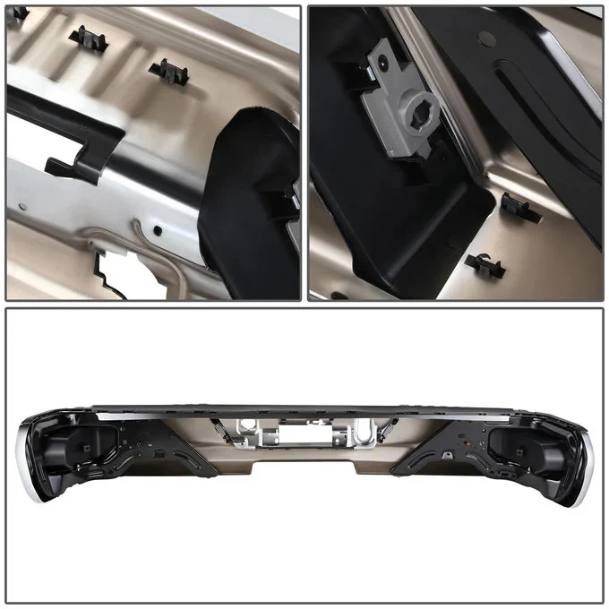 DNA Rear Step Bumper for Chevy Silverado & GMC Sierra 1500 (2019-2023) with License Plate Lights - Black or Chrome - Image 63