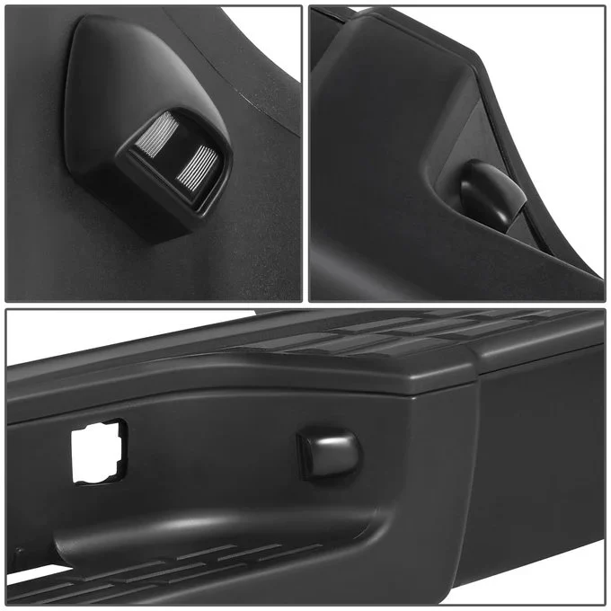 DNA Rear Step Bumper for Chevy Silverado & GMC Sierra 1500 (2007-2013) with License Plate Lights - Black or Chrome - Image 12