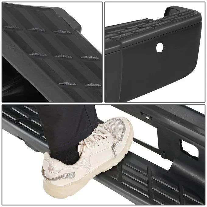 DNA Rear Step Bumper for Chevy Silverado & GMC Sierra 1500 (2007-2013) with License Plate Lights - Black or Chrome - Image 14