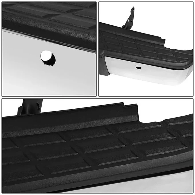 DNA Rear Step Bumper for Chevy Silverado & GMC Sierra 1500 (2007-2013) with License Plate Lights - Black or Chrome - Image 6