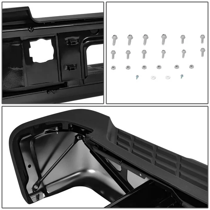 DNA Rear Step Bumper for Chevy Silverado & GMC Sierra 2500 / 3500 (2011-2014) with License Plate Lights - Black or Chrome - Image 7