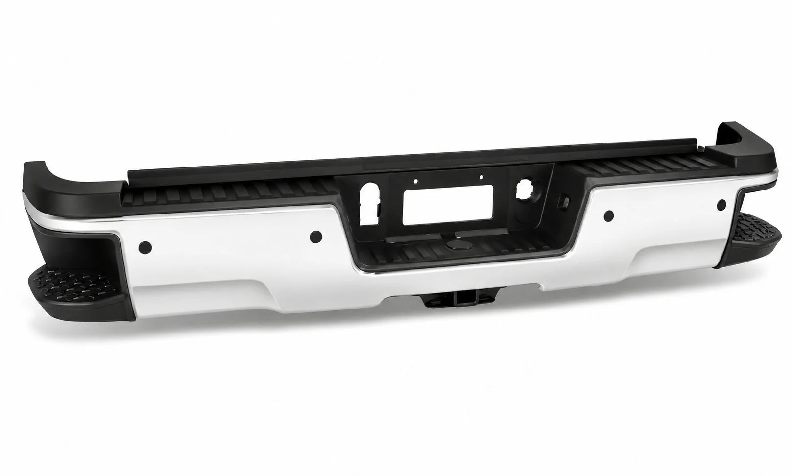 DNA Rear Step Bumper for Chevy Silverado & GMC Sierra 2500 / 3500 (2015-2019) with License Plate Lights - Black or Chrome - Image 16