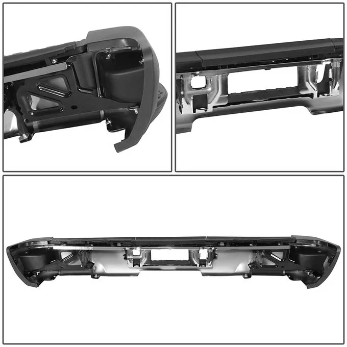DNA Rear Step Bumper for Chevy Silverado & GMC Sierra 2500 / 3500 (2015-2019) with License Plate Lights - Black or Chrome - Image 43