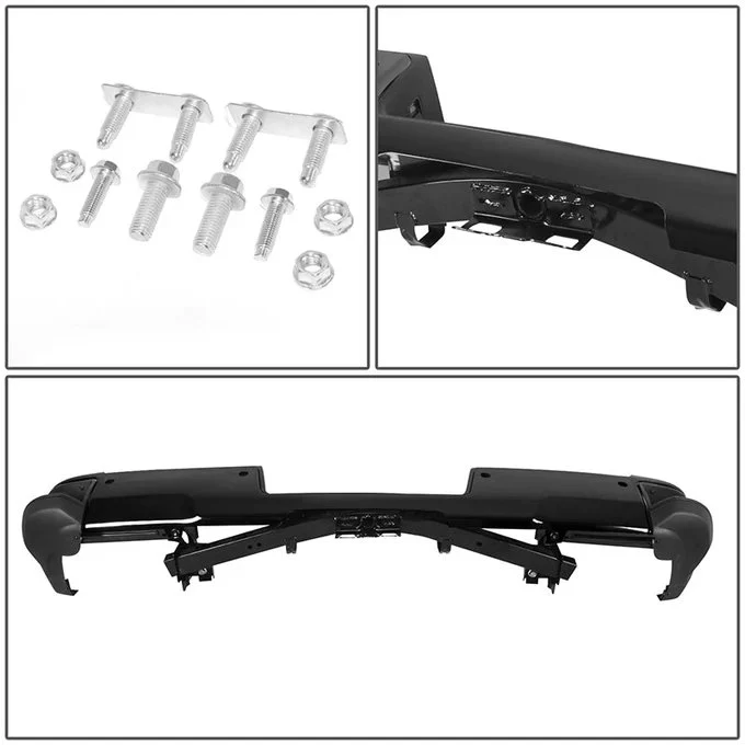DNA Rear Step Bumper for Chevy Silverado & GMC Sierra 2500 / 3500 (2015-2019) with License Plate Lights - Black or Chrome - Image 60