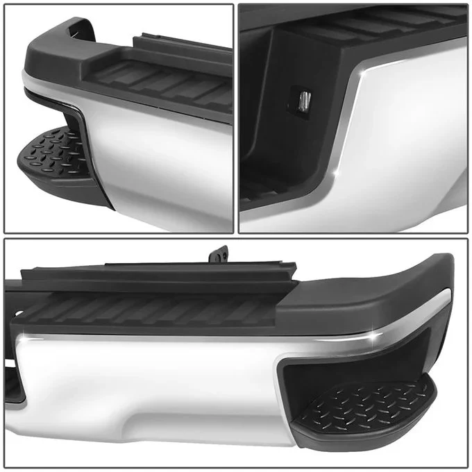 DNA Rear Step Bumper for Chevy Silverado & GMC Sierra 2500 / 3500 (2015-2019) with License Plate Lights - Black or Chrome - Image 64