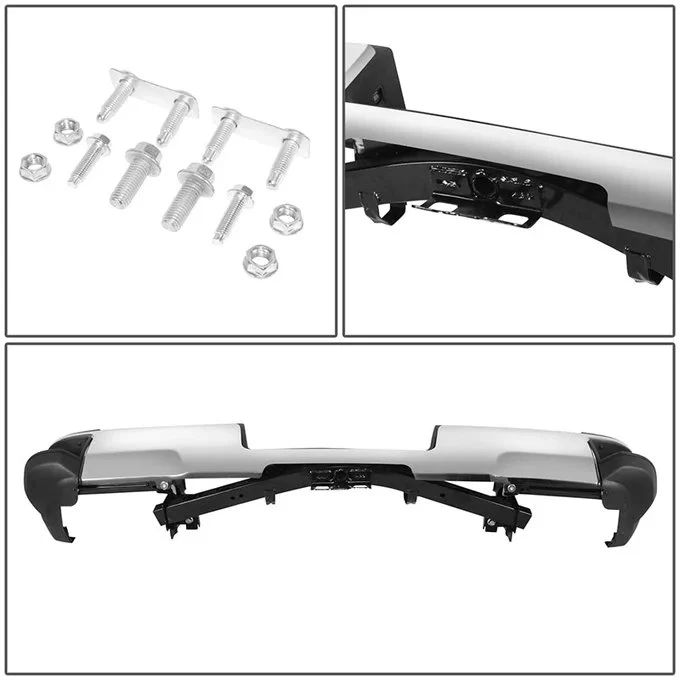 DNA Rear Step Bumper for Chevy Silverado & GMC Sierra 2500 / 3500 (2015-2019) with License Plate Lights - Black or Chrome - Image 66