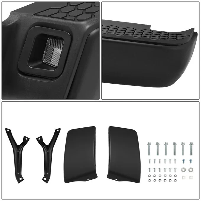 DNA Rear Step Bumper for Dodge Ram (2009-2011) RAM (2011-2019) With License Plate Lights - Black or Chrome - Image 10