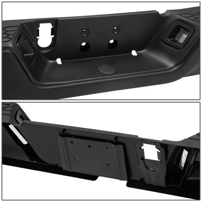 DNA Rear Step Bumper for Dodge Ram (2009-2011) RAM (2011-2019) With License Plate Lights - Black or Chrome - Image 11