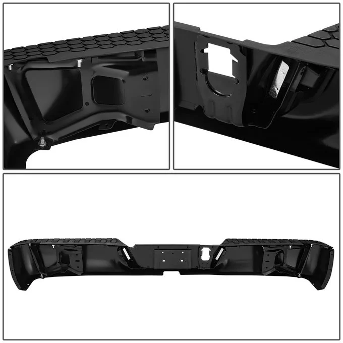 DNA Rear Step Bumper for Dodge Ram (2009-2011) RAM (2011-2019) With License Plate Lights - Black or Chrome - Image 12
