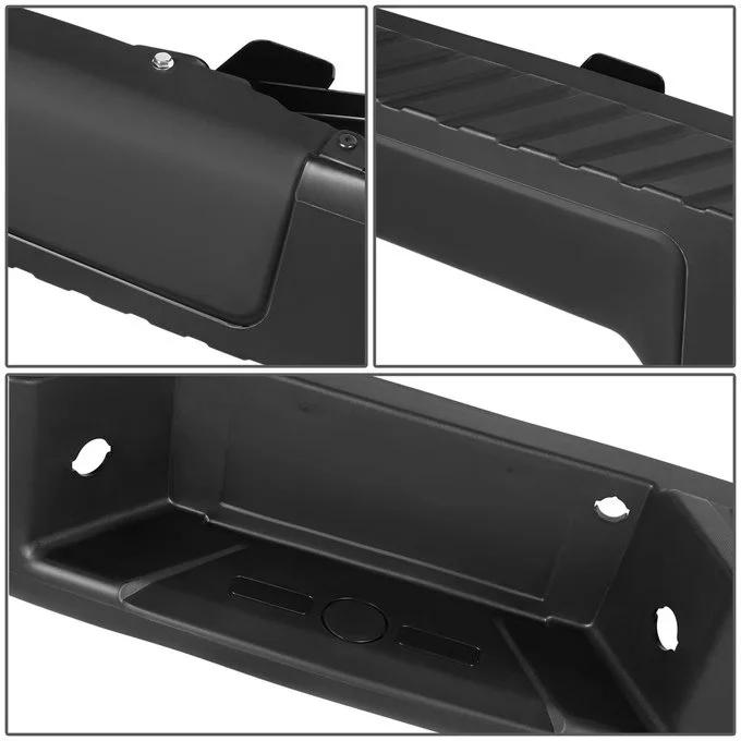 DNA Rear Step Bumper for Ford F150 (2009-2014) With License Plate Lights - Black or Chrome - Image 2