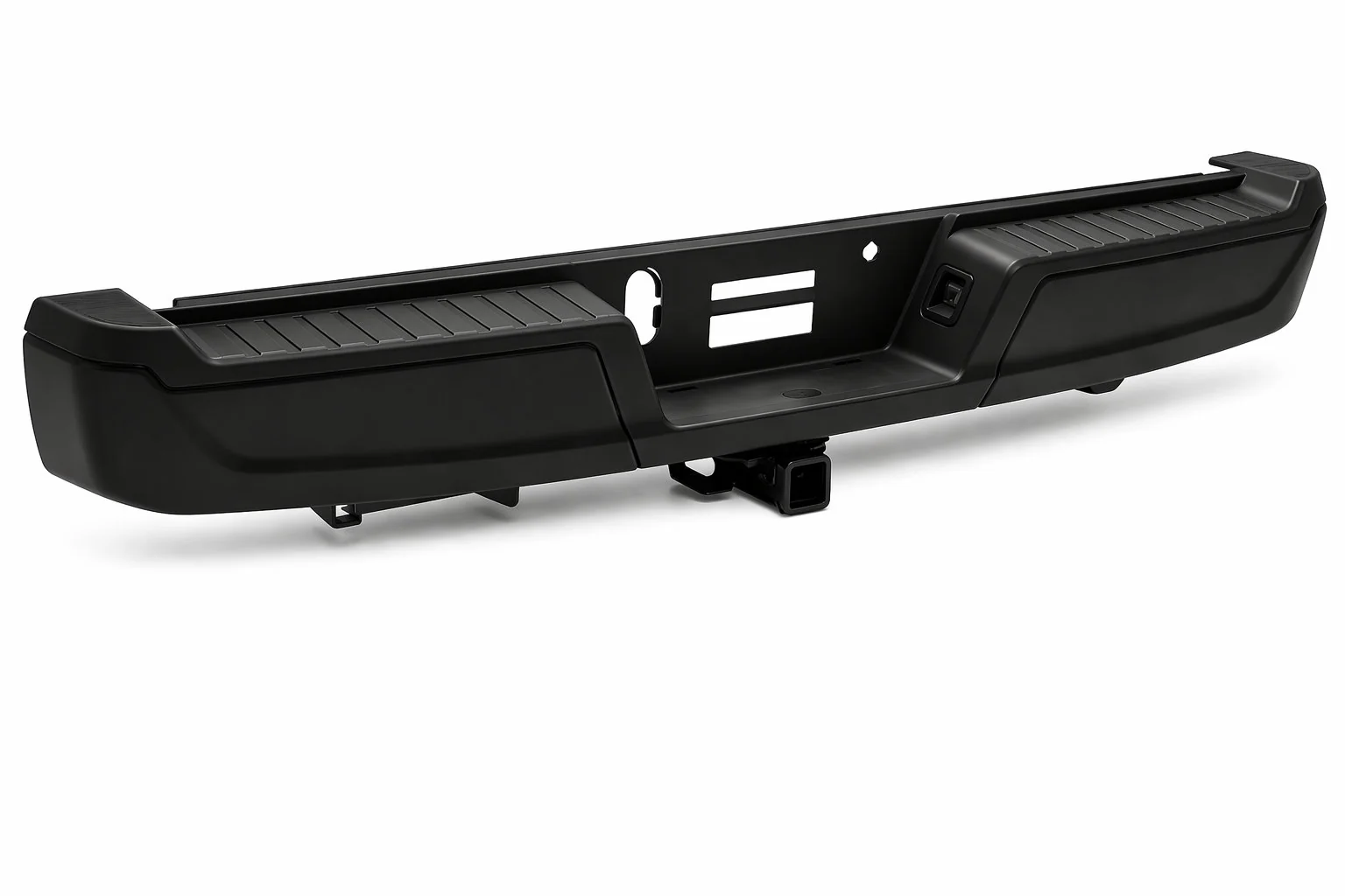 DNA Rear Step Bumper for Ford F150 (2015-2020) with or without Sensor Holes - Black or Chrome - Image 2