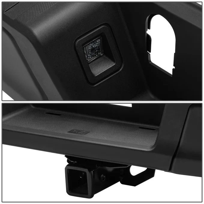 DNA Rear Step Bumper for Ford F150 (2015-2020) with or without Sensor Holes - Black or Chrome - Image 4