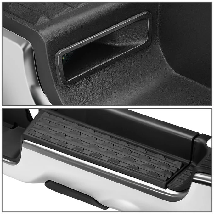 DNA Rear Step Bumper for RAM 1500 (2019-2024) without Sensor Holes - Chrome - Image 3