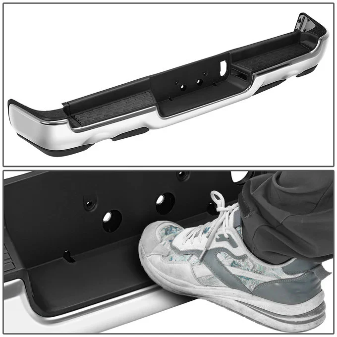DNA Rear Step Bumper for RAM 1500 (2019-2024) without Sensor Holes - Chrome - Image 5